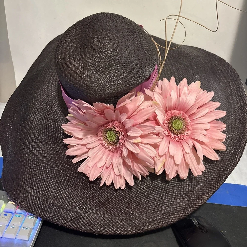 Melanie Hat By Christine A Moore Millinery Big Hat One Size Adjustable STAIN